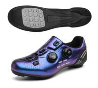 Zapatillas De Ciclismo para Hombre Y Mujer, Calzado Transpirable Y Antideslizante Deportivo para Ciclismo De Carretera Y Montaña Al Aire Libre Y Clases De Spin En Interiores-Purple||Numeric_47
