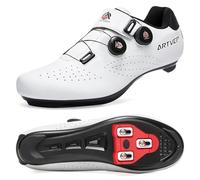 Zapatillas de Ciclismo para Hombre Zapatillas de Bicicleta de Carretera para Mujer compatibles con Look SPD SPD-SL Delta Cleats Zapatillas para Bicicleta de Interior Exteriores Blanco EU45