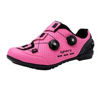 Zapatillas De Ciclismo para Mujer Zapatillas para Bicicleta De Montaña Y Carretera Compatibles con Calas Giratorias Cerradas Ligeras,C,38 EU