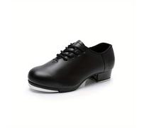 Zapatillas de claqué de PU para mujer, zapatillas de práctica y actuación para baile de irlandeses, zapatillas de claqué con placa de aluminio zincado, zapatillas de baile resistentes al
