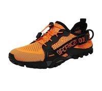 Zapatillas de confort unisex Elevateshoes Transpirables Zapatillas de running Slip On Trainers Lightweight Fitness Zapatillas de ocio Zapatillas de deporte al aire libre Fitness Transpirables, naranja