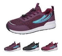 Zapatillas de correr cómodas para mujer, zapatillas de correr para mujer, transpirables, antideslizantes, planas, para correr, tenis, ocio, fitness, morado, 40 EU