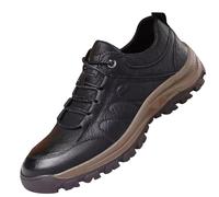 Zapatillas De Correr con Anchura Extra Y Estilo Casual Elegante Oxfords De Piel Hechos A Mano con Cordones, Antideslizantes, para Negocios Y Conducir(Black, 39)