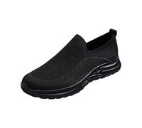 Zapatillas de correr ligeras para hombre, zapatillas deportivas para el tiempo libre, transpirables, sin cordones, para correr, fitness, verano, correr, para el tiempo libre, Negro , 44 EU