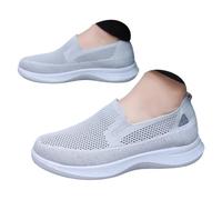Zapatillas de correr para hombre con puente de una pierna, ligeras y con suela suave, ideales para ocio y deportes, zapatillas escolares para hombre, gris, 40 EU