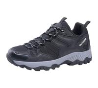 Zapatillas de correr para hombre, estilo par, malla, transpirables, suela gruesa, cómodas zapatillas de senderismo al aire libre, senderismo, viajes, senderismo, deportes al aire libre, Negro , 39 EU
