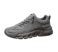 Zapatillas de correr para hombre, impermeables, transpirables, con amortiguación, antideslizantes, ligeras, informales, para caminar, para exteriores, para correr, para hombre, para correr, gris, 41