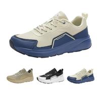 Zapatillas de correr para hombre, ligeras, transpirables, duraderas, antideslizantes, para caminar, fitness, deportes, viajes, para hombre, beige, 37 1/3 EU