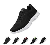 Zapatillas de correr para hombre, para el tiempo libre, para correr, tenis, moda, ligeras, fitness, jogging, transpirables, para caminar al aire libre, Blanco, 39 EU