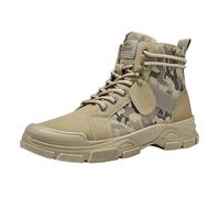 Zapatillas de correr para hombre, primavera, verano y otoño, talla grande, ropa de trabajo, transpirables, versátiles, camuflaje, no modernas, informales, tiempo loco, Khaki, 42 2/3 EU