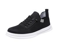 Zapatillas de correr para hombre, transpirables, ligeras, de malla, antideslizantes, cómodas, bajas, informales, para gimnasio, fitness, exteriores, cómodas, para senderismo, senderismo, Black, 40 2/3