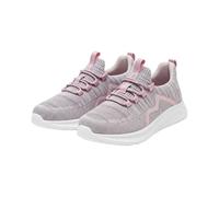 Zapatillas de correr para mujer, silenciadas, ligeras, zapatillas de tenis planas, para correr, cómodas, con cordones, antideslizantes, ergonómicas, para caminar neutro, monocolor, Rosa., 39 EU