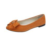 Zapatillas de correr para mujer, transpirables, con plantilla suave, elegantes con plantilla suave, sin manos, deslizantes en la parte delantera, cerradas, monocolor, para trabajo, oficina, naranja