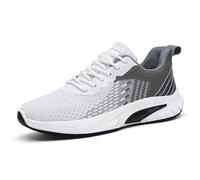 Zapatillas de correr transpirables para hombre, ligeras, deportivas, para caminar, cómodas, para gimnasio, fitness, correr, hacer ejercicio, correr, entrenar, casual, gris, 43 EU
