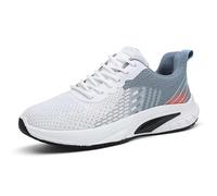 Zapatillas de correr transpirables para hombre, ligeras, deportivas, para caminar, cómodas, para gimnasio, fitness, correr, hacer ejercicio, correr, entrenar, casual, turquesa, 43 EU