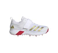 adidas Adipower Vector, Zapatos de críquet Hombre, Cloud White/Gold Metallic/Pure Ruby, 45 1/3 EU