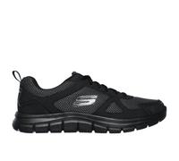 Skechers Zapatillas de running para hombre Track Bucolo Negro cuero y malla ribete 42,5 EU