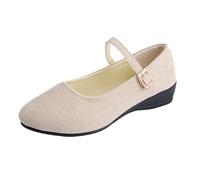 Zapatillas de cuña para mujer, cómodas, zapatillas ligeras, zapatillas de deporte, zapatillas de moda, zapatillas de balneario, elegantes, sin cordones, con cordones, zapatillas de bailarina flexibles