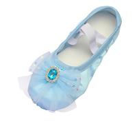 Zapatillas de danza de moda para niñas, para espectáculos de ballet, yoga, con cómodo acolchado suave, azul, 35.5 EU
