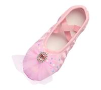 Zapatillas de danza de moda para niñas, para espectáculos de ballet, yoga, con cómodo acolchado suave, Rosa., 35 EU