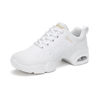 Zapatillas de Danza Split Sole Athletic - Zapatos de Entrenamiento Ligero Jazz Talón, Zapatillas de Running con Aire Ligero, Blanco 21, 37 EU