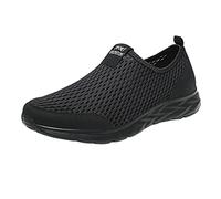 Zapatillas de deporte cómodas para mujer, antideslizantes, de malla, ligeras, para el tiempo libre, transpirables, para correr, correr, fitness, diabéticos, zapatos de tenis, zapatos de verano, Negro