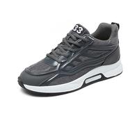 Zapatillas de Deporte con Cordones de Malla de Color sólido de Moda para Parejas para Hombres y Mujeres con el Mismo Tipo de Zapatillas para Correr Bambas Hombre Negras De Vestir (Grey, 38)