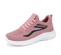 Zapatillas de deporte con cordones, suela suave ortopédica, gran tamaño para caminar, correr, al aire libre, diario, informal, primavera y verano, 01 rosa., 39 EU