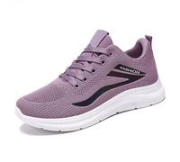 Zapatillas de deporte con cordones, suela suave ortopédica, gran tamaño para caminar, correr, al aire libre, diario, informal, primavera y verano, 01 Morado., 39 EU