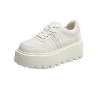 Zapatillas de Deporte de Color Rosa de Las Mujeres Plataforma Antideslizante Zapatos Impermeables para Caminar cómodos Transpirable Lindo Estudiante Zapatos de Aumento de Altura Delgado Zapatos