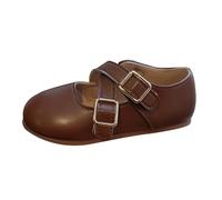 Zapatillas de deporte de sala 29 Shoes Bowknot First Shoes Buckle Strap Toddler Soft Bottom Breathable Princess Shoes Niña 34, marrón, 26 EU