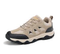 Zapatillas de deporte de verano casuales para hombre de piel con cordones de moda zapatos deportivos primavera, B Cachi, 45 EU