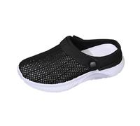 Zapatillas de deporte genéricas para mujer, zapatos casuales para mujer, a la moda, simples, patrón de color puro, cuñas, cómodas, ligeras y cómodas zapatillas para caminar todo el día, Le Noir, 37.5