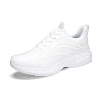 Zapatillas De Deporte Mujer - Zapatos Zapatillas De Malla De Suela Suave Zapatillas De Correr Ligeras E Informales Transpirables Zapatos para Caminar De Mamá Zapatos De Viaje (White 39)