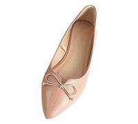 Zapatillas de deporte Niñas Comercio Exterior Primavera Verano Zapatos De Mujer 2023 Encaje Zapatos Individuales Arco Negro Boca Plano Modelos Femeninos Planos, beige, 38 EU