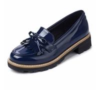 Zapatillas de Deporte niños 34 niñas Slip On Mocasines Borla Arco Escuela Vestido Zapatos para niñas Zapatos de otoño 34, Vino, 31 EU