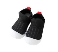 Zapatillas de Deporte para bebé Primeros Zapatos Tipo calcetín Transpirables de Ligeros y cómodos para Uso Diario Ideales para niños y niñas en Etapa de Aprendizaje (Black, 13.50)