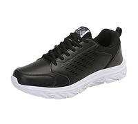 Zapatillas de deporte para caminar, ligeras, con altura invisible, elevadas, monocolor, para caminar, ortopédicas, informales, para correr, unisex, para conducir, Blanco, 43 EU