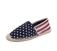 Zapatillas de deporte para caminar, zapatos de tela, suela suave, zapatos perezosos, de lona, de comercio exterior, cómodos, mocasines de pescador, versátiles, Blue, 41 1/3 EU