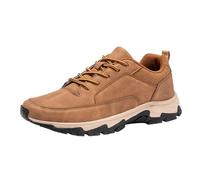 Zapatillas de deporte para hombre, impermeables, zapatillas deportivas de piel para otoño e invierno, monocolor, para caminar, informales, para exteriores, antideslizantes, con cordones, suelas de
