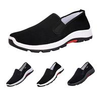 Zapatillas de deporte para hombre sin cordones: zapatillas deportivas antideslizantes para correr, ligeras, transpirables, cómodas, informales, Blanco4, 41 EU