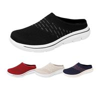 Zapatillas de deporte para hombre, suela suave, deslizantes, zapatillas deportivas abiertas, transpirables, suela plana, deslizadores cerrados, antideslizantes, monocolor, Negro , 44 EU