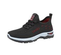 Zapatillas de deporte para hombre, zapatillas de deporte, senderismo, trekking, ligeras, de malla, transpirables, para el tiempo libre, suela suave, entrenadores para correr, Rojo sandía, 39 EU