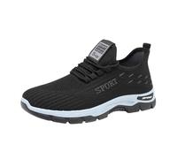 Zapatillas de deporte para hombre, zapatillas de deporte, senderismo, trekking, ligeras, de malla, transpirables, para el tiempo libre, suela suave, entrenadores para correr, Negro , 40.5 EU