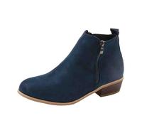 Zapatillas de deporte para mujer, con frente, cerradas, antideslizantes, sin manos, con amortiguación, alivio del dolor, transpirables, con plantilla suave, para uso diario, exterior e interior, azul