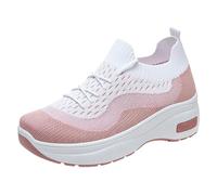 Zapatillas de deporte para mujer, de malla de verano, transpirables, cómodas, modernas, antideslizantes, suela gruesa, amortiguación, zapatillas de correr, para caminar, con cordones, 35-40 euros