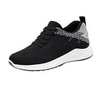 Zapatillas de deporte para mujer, ligeras, transpirables, cómodas, antideslizantes, para caminar, tenis, fitness, correr, para el tiempo libre, para correr, para el aire libre, para correr, Negro