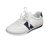 Zapatillas de deporte para mujer, ligeras, transpirables, cómodas, suela gruesa, suela suave, zapatos para exteriores, antideslizantes, para correr por carretera, modernas, clásicas, informales, azul