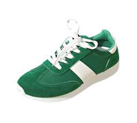 Zapatillas de deporte para mujer, ligeras, transpirables, cómodas, suela gruesa, suela suave, zapatos para exteriores, antideslizantes, para correr por carretera, modernas, clásicas, informales, verde