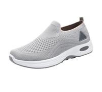 Zapatillas de deporte para mujer, para el gimnasio, para mujer, con buena amortiguación, para el tiempo libre, trekking, senderismo, zapatos de verano, transpirables, cómodos, ligeros, gris, 36 EU